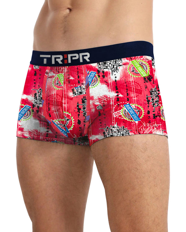 Men Printed Trunk / Red