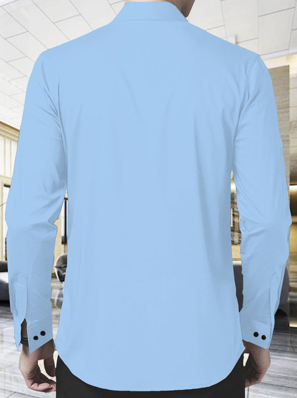 MEN PLAIN FULL SLEEVE SHIRT / SKY BLUE