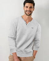 MEN SOLID V-NECK NON-HOODED SWEATSHIRTS | 3 COLOR VARIANTS