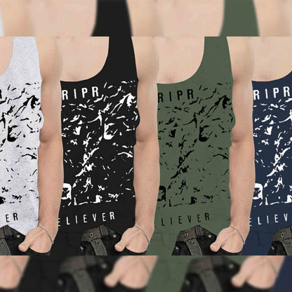 Men Vest Combo | grey - Black - Dark Blue - Green | (Pack of 4)