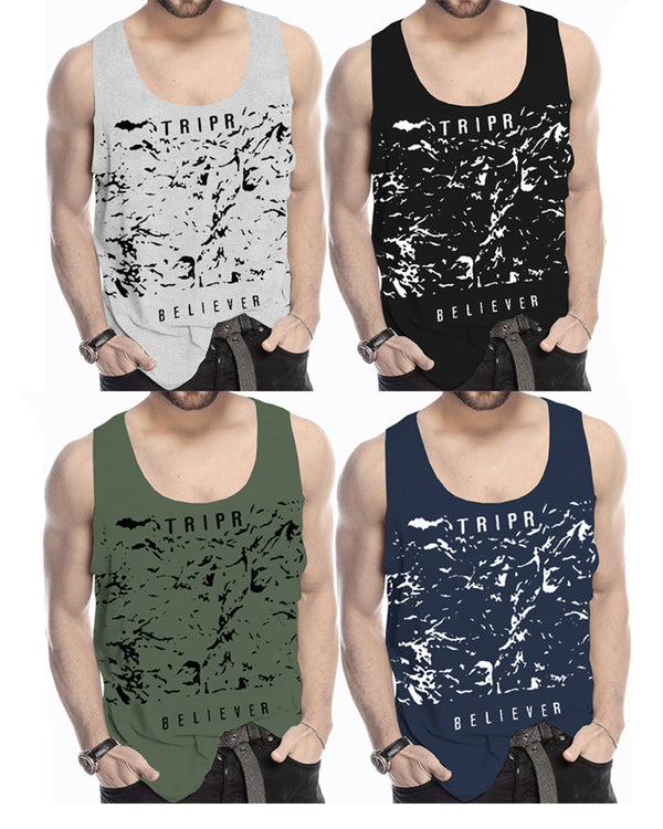 Men Vest Combo | grey - Black - Dark Blue - Green | (Pack of 4)