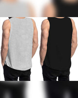 Men Vest combo | white - Black  (Pack of 2)