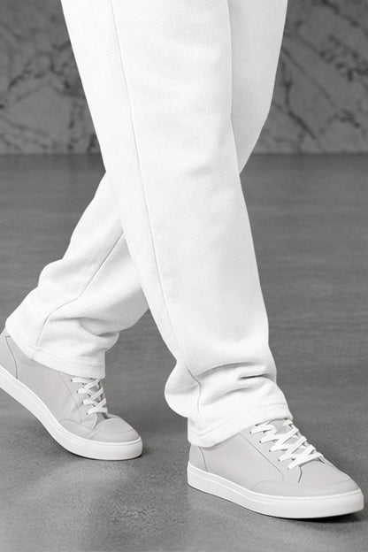 TRIPR Men Solid Loose Fit TrackPant White