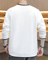 Men Full Sleeve Regular Fit T-shirt / White