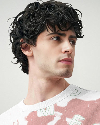 (Pack Of 2) Men Printed White & Black Oversized T-shirts