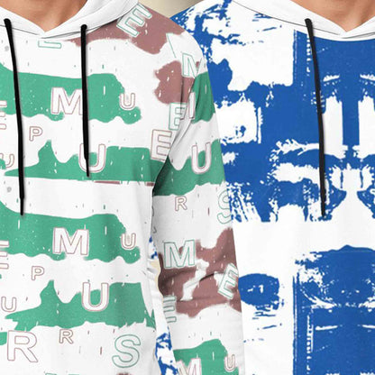 (Pack Of 2) Printed Hooded Full Sleeve T-shirt White