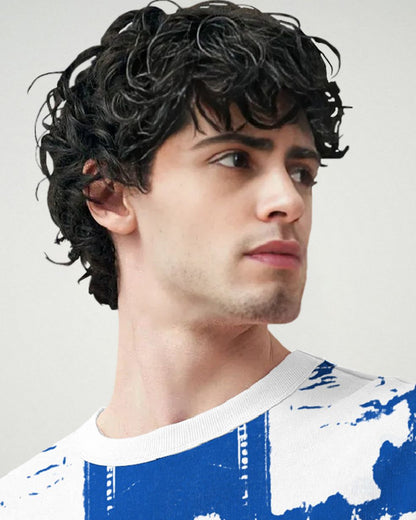 (Pack Of 2) Men Printed Oversized White T-shirts