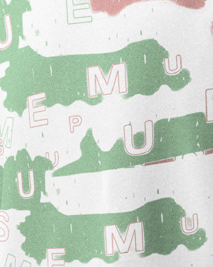 (Pack Of 2) Men Printed Oversized White T-shirts