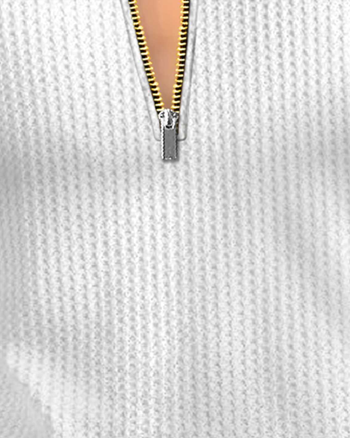 Men Half Sleeve Solid Henley Neck White Cotton Blend T-Shirt