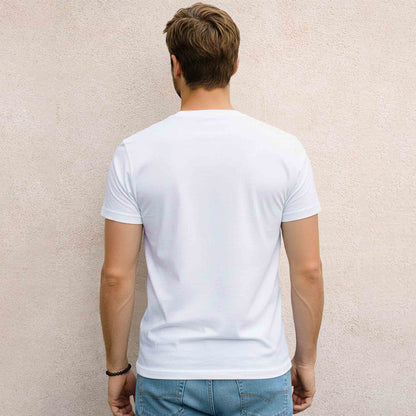 Men Half Sleeve Printed Tshirt White