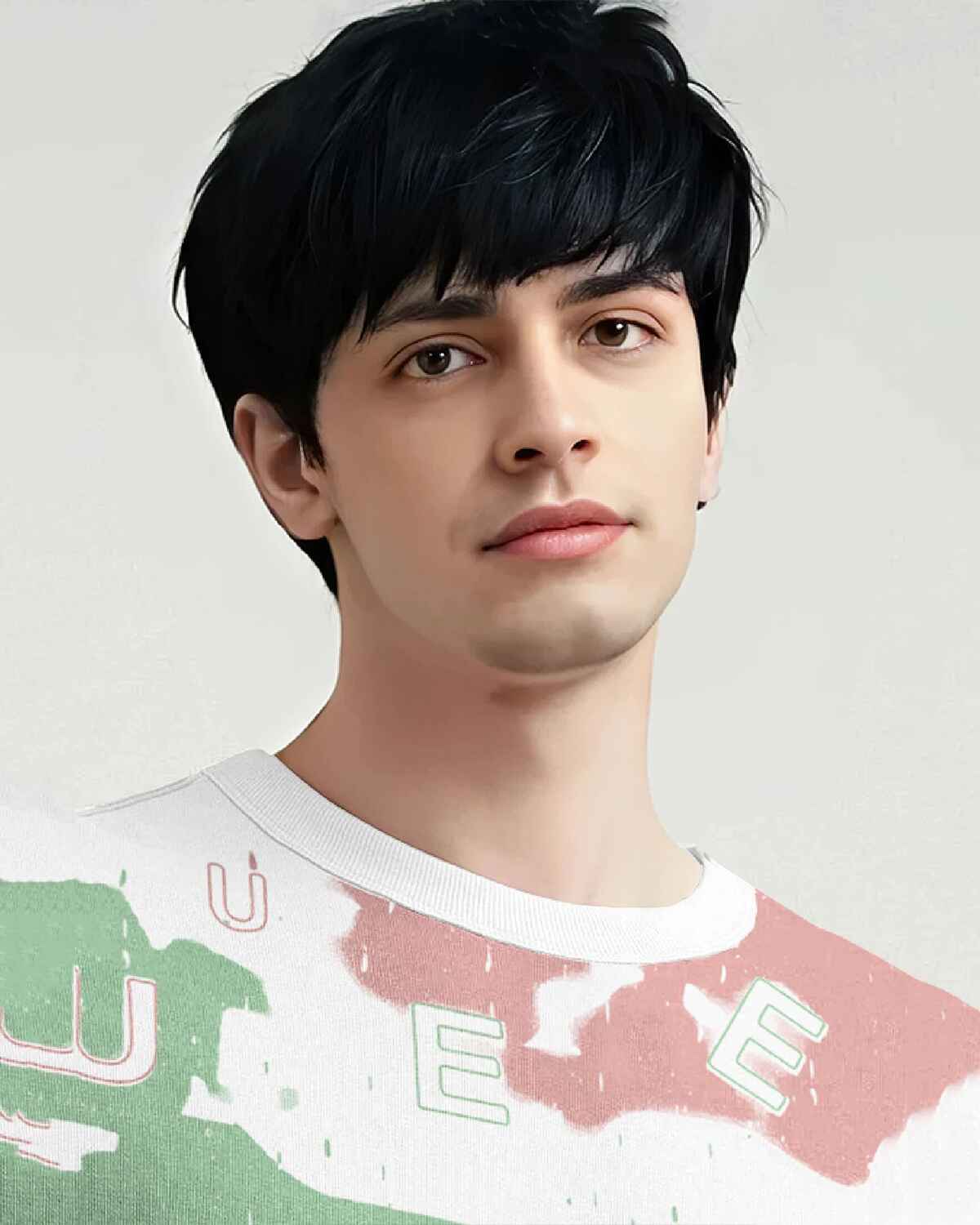 Men Printed White Over Size T-shirt