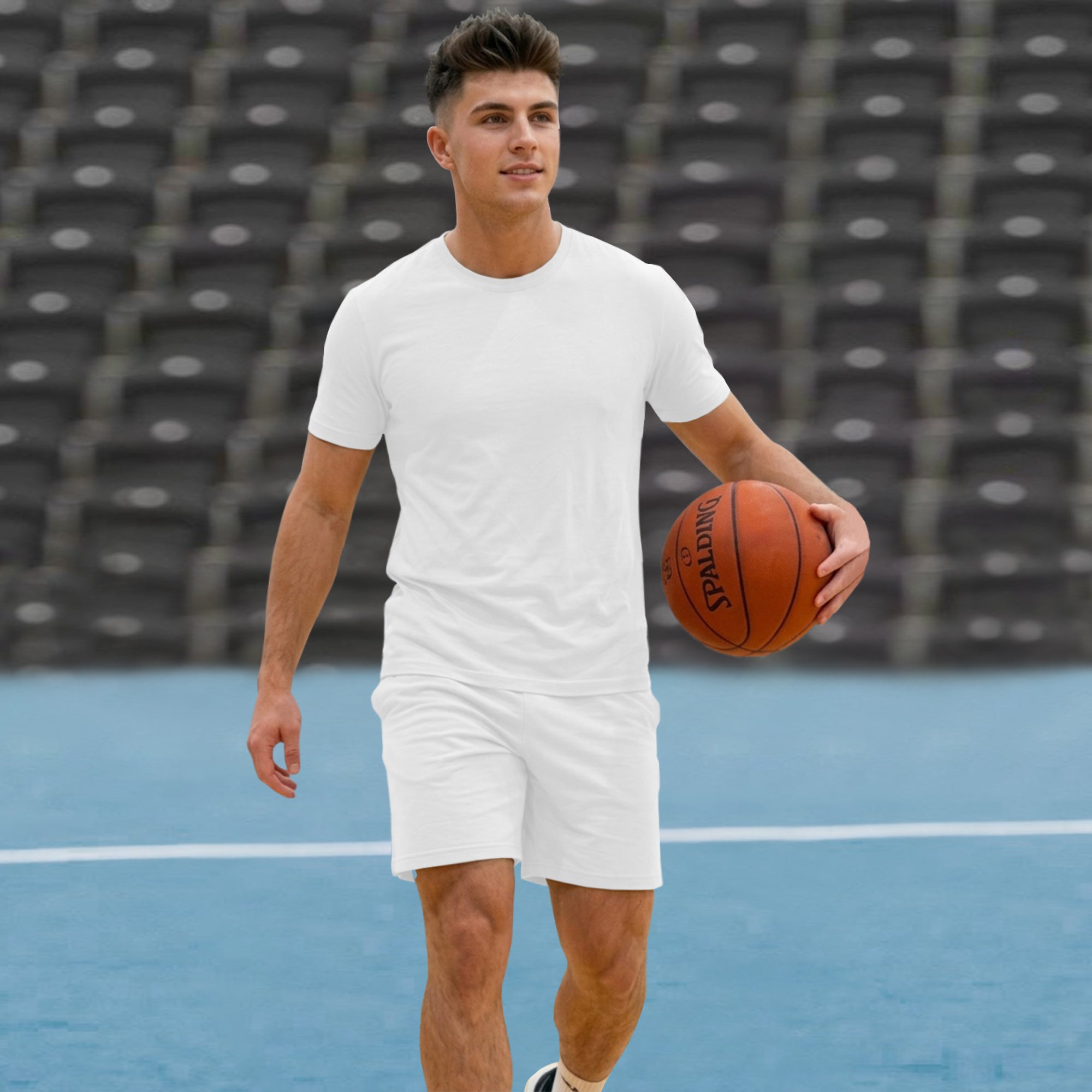 Mens Solid T-Shirts & Shorts Co-Ord Set