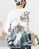 Boys Oversized Taj Mahal White T-Shirt