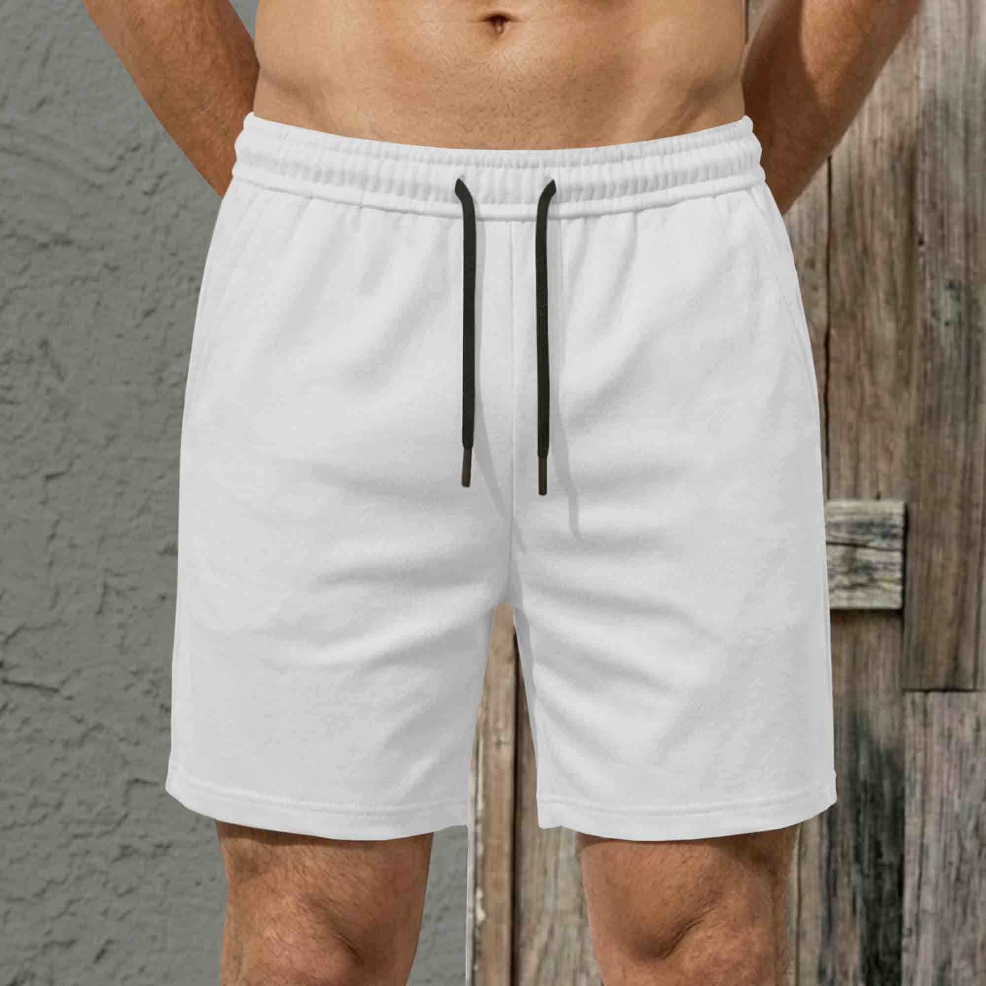 Mens Plain Cotton Blend Shorts
