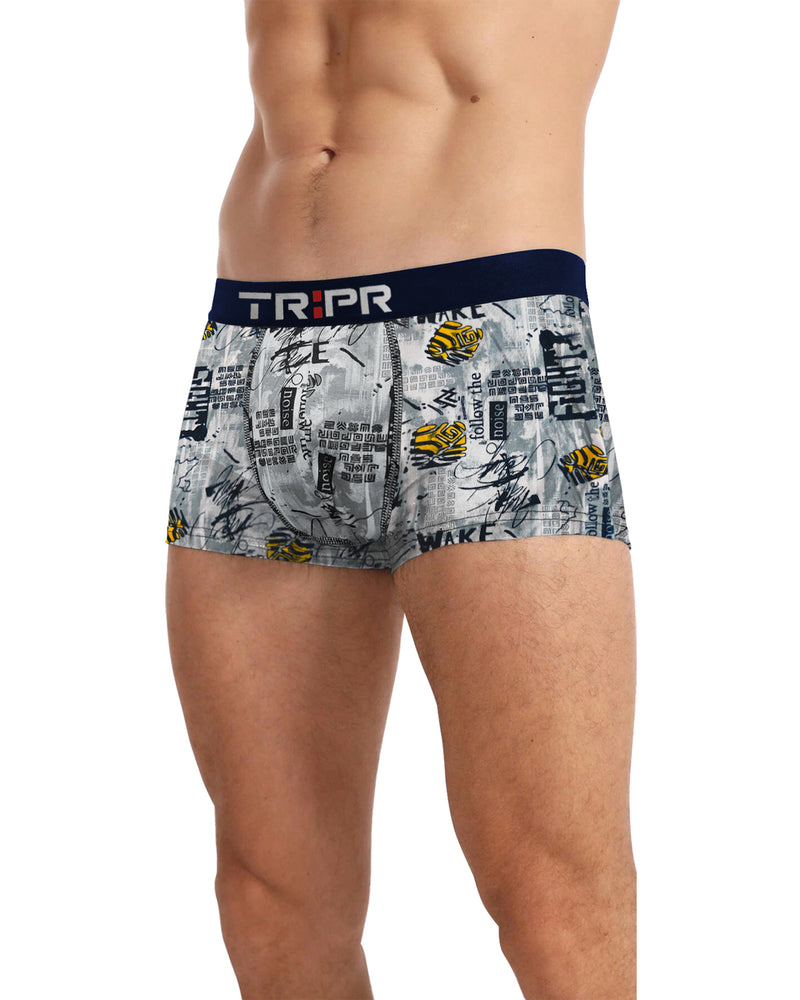 Men Printed Trunk / White