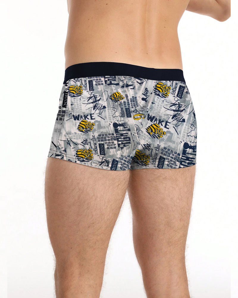 Men Printed Trunk / White