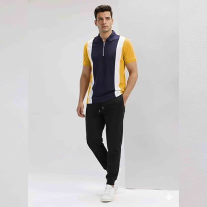 Men Tracksuit Multicolor Full Sleeve Polo T-Shirts & Track Pants- 15 Variants