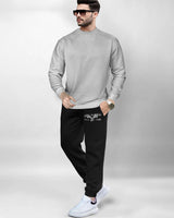 Winter Tracksuit - Grey Sweatshirt & Black Track Pant