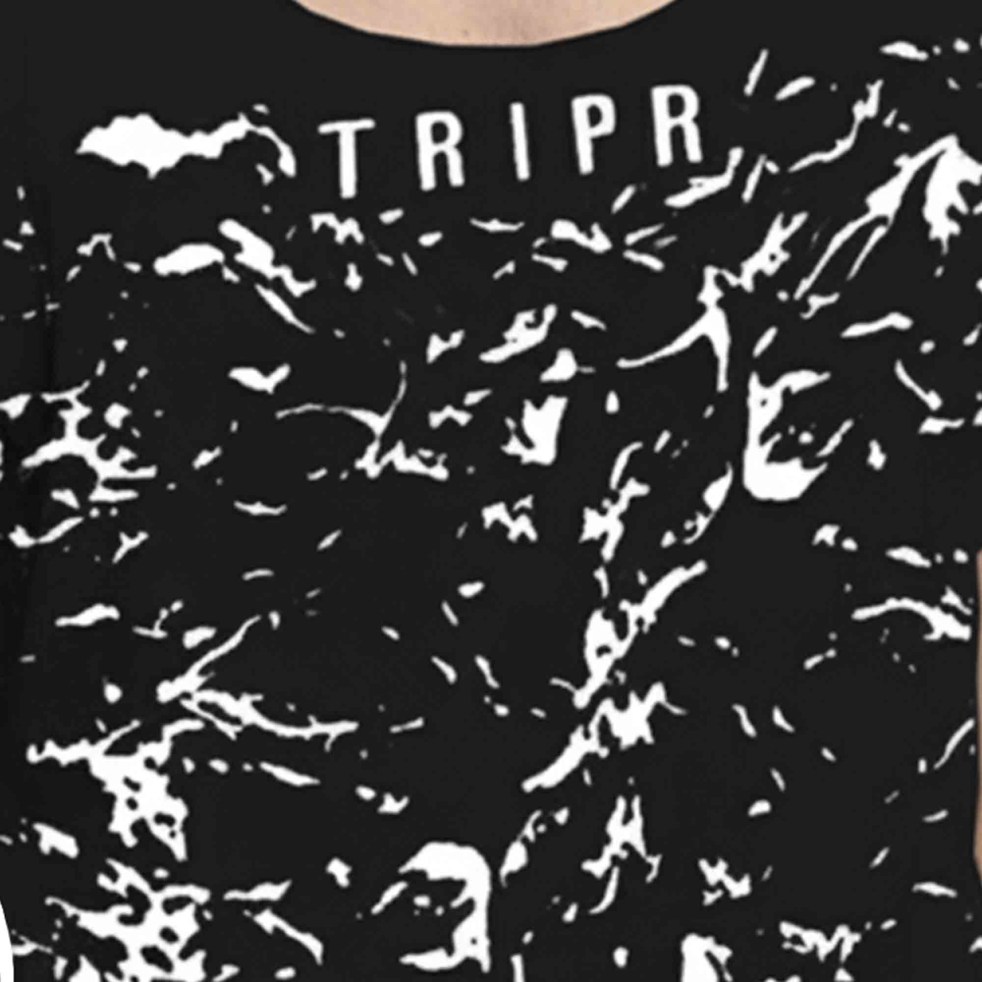 Men Sleeveless Black Printed Vest