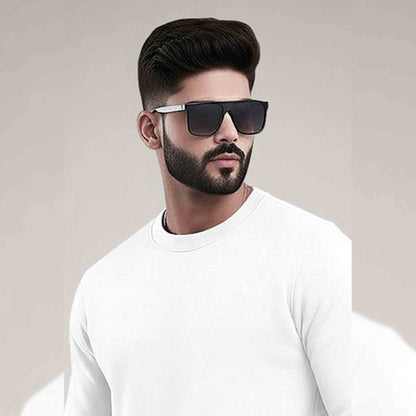 PLAIN WHITE MEN REGULAR FIT CASUAL SWEATSHIRT