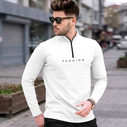 Mens High Neck Full Sleeve Cotton Blended T-shirts
