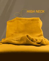 High Neck Tshirts Combo of 2 | Black & Yellow