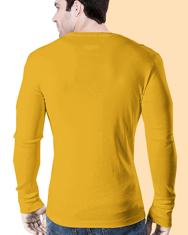 Mustard Yellow & Black Reversible T-Shirt (Pack of 1)