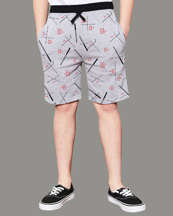 Boys Short For Casual Printed Cotton Blend (Pack of 1) / Grey