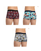 (Pack Of 3) Mens Multicolor Printed Trunks