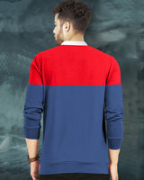 marvel red blue full sleeve tshirt for men back view