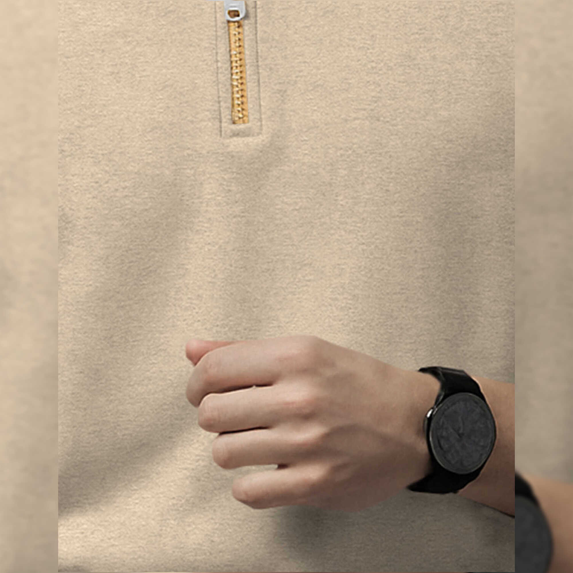 Men High Neck Quarter Zip Up 5 Variants Sweatshirts