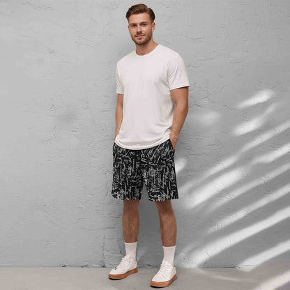 Men All Over Printed Short Black
