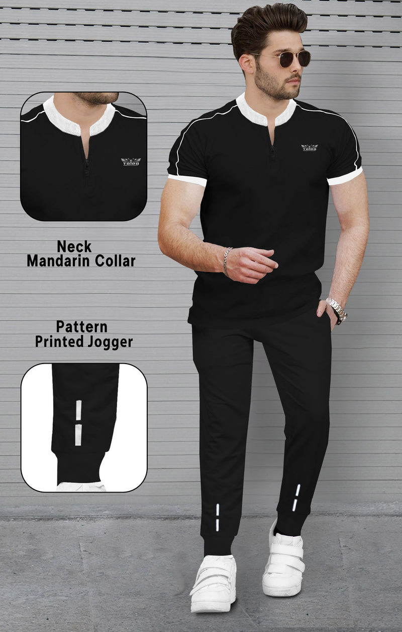 mens tracksuit - BLACK