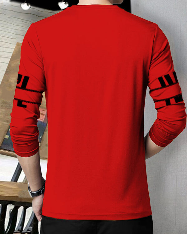 Boys Full Sleeve Red Graphics Printed Tshirt