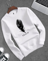 Kids Full Hand White Feather Printed T-shirt