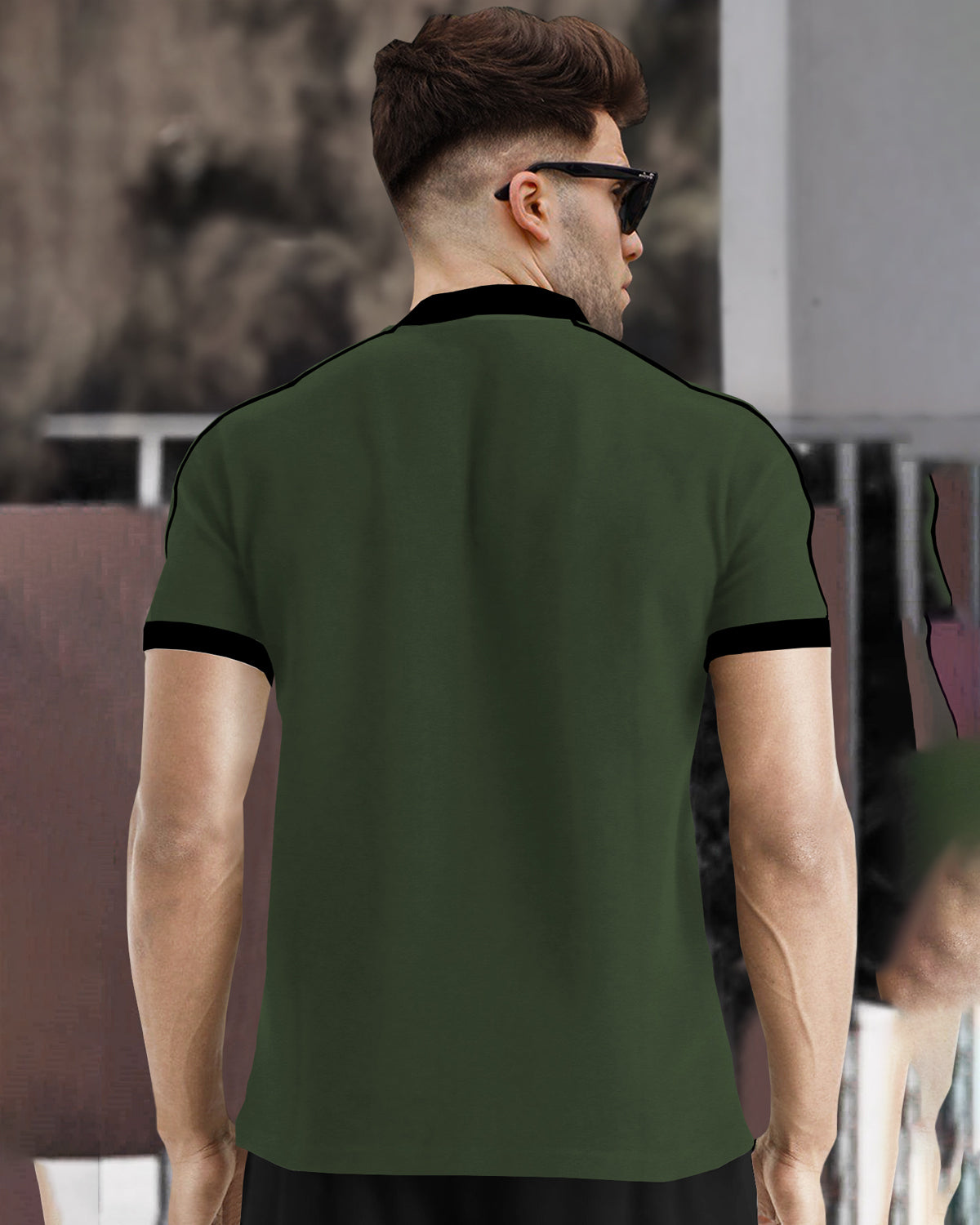 mens tracksuit OLIVE GREEN-BLACK