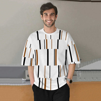 tracksuit oversized white printed t-shirt with plain black trackpant