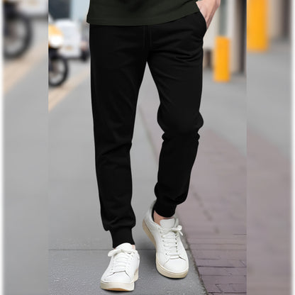 Tracksuit Men Olivegreen Half Sleeve Printed T-shirt Plain Black Trackpant
