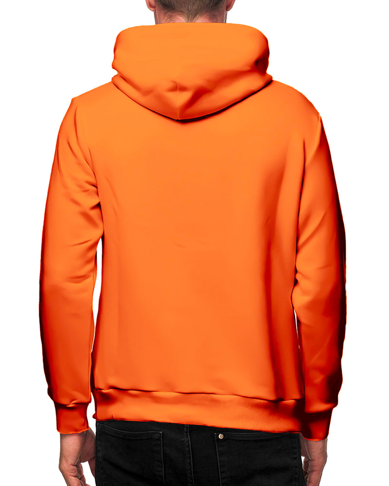 Full Sleeve Fleece Orange Color Plain Jacket