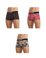 (Pack Of 3) Mens Multicolor Printed Trunks