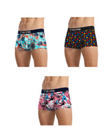 (Pack Of 3) Mens Multicolor Printed Trunks