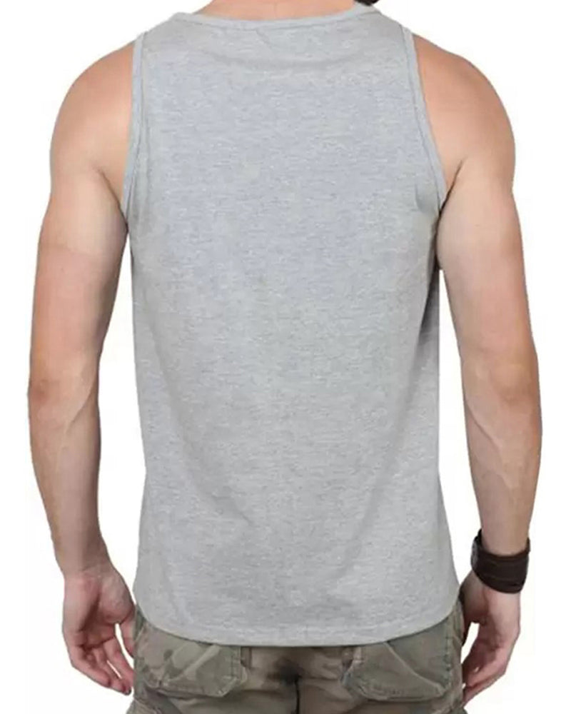Men Printed Grey Tank Top Vest