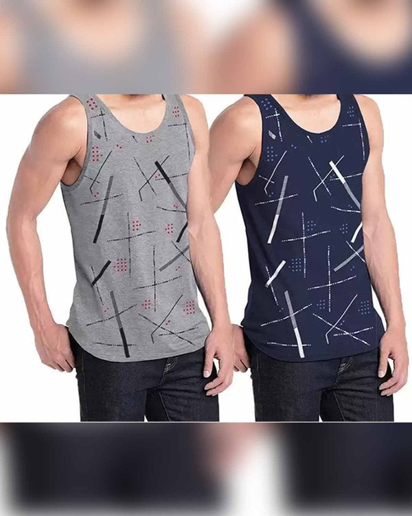 Men Vest Grey NavyBlue (Pack of 2)