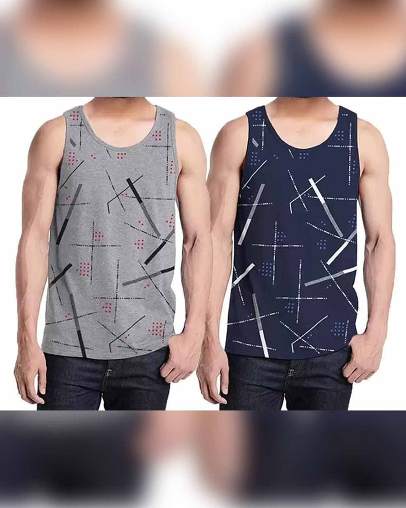 Men Vest Grey NavyBlue (Pack of 2)