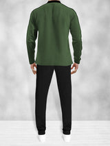 mens tracksuit FULL SLEEVE -OLIVE GREEN BLACK