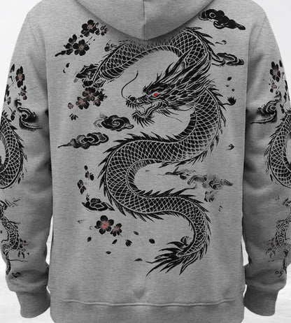 Mens Back Prined Graphic Design Zip-Up Winter Mask Jackets
