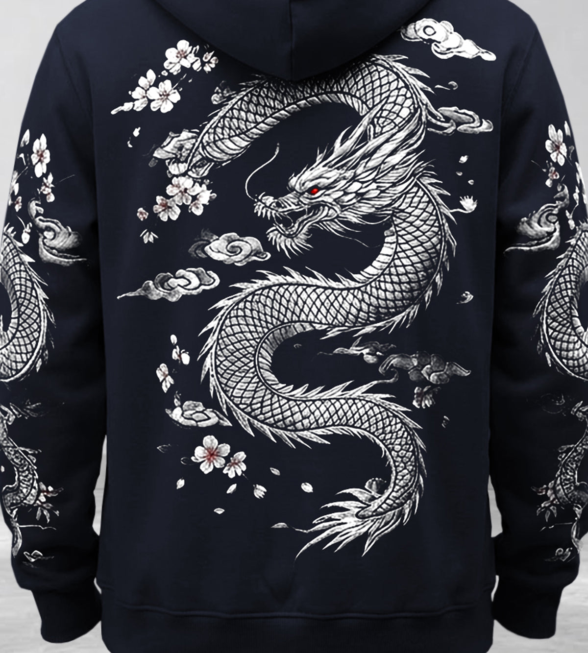 Mens Back Prined Graphic Design Zip-Up Winter Mask Jackets