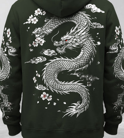 Mens Back Prined Graphic Design Zip-Up Winter Mask Jackets