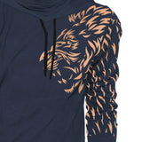 Boys Lion Mask Printed T-Shirt / Black - Navy Blue