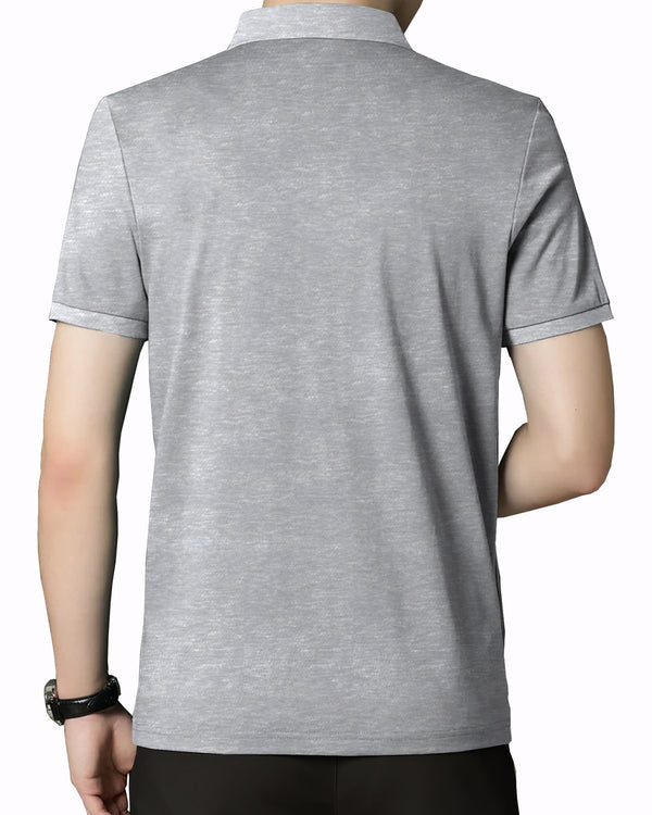 Half Sleeve Multi colour Grey Polo T-Shirt
